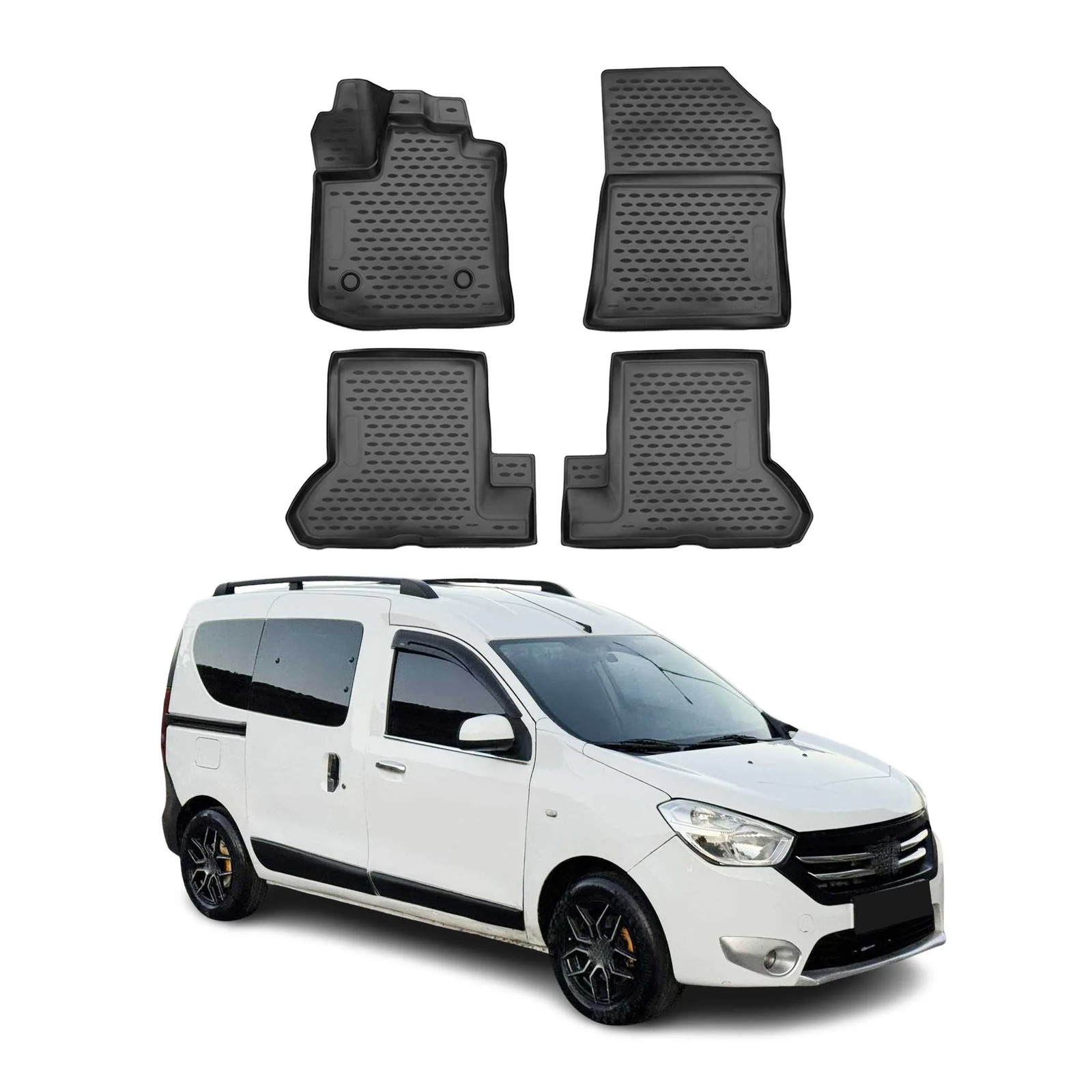 Tapis pour Dacia Dokker 2012-2023 en caoutchouc TPE pour sorties nature
