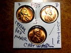 Lustrous RED Cartwheel Gem+ Brilliant Unc. 1935PDS Lincoln Penny Year Set L1