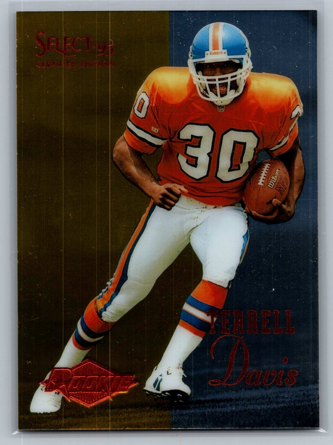 1995 Select Certified Edition - Rookie Terrell Davis #126 (RC) - HOF NM-MT