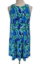 RALPH LAUREN Women Size 12 Multi Color Sheath Knee Length Dress Stretchy 20NA