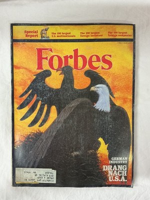 Vintage Forbes July 7, 1980 Magazine German Industry Drang Nach USA Free Ship!