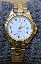 Vintage Citizen Gold Tone Watch Ladies Women's Stainless Steel Bracelet Band D