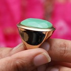 QVC Kenneth Jay Lane Goldtone Green World Capital Ring Size 5 — photo 4