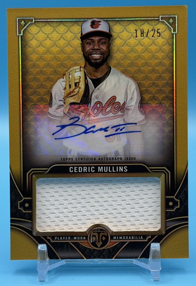 Topps 2022 Triple Threads Cedric Mullins Orioles Auto Jumbo Relic #ASJR-CMU /25