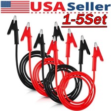 1-5X Alligator Clips Electrical Multimeter Test Leads 1500V/15A Jumper Wires Set