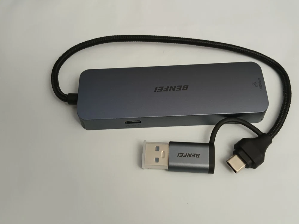 Benfei 5-in-1 USB C Hub with 3 USB 3.0 Ports and Gigabit Ethernet