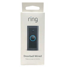 Ring Video Doorbell Wired Black 1080p HD Camera Security Device NEW 2 Way talk