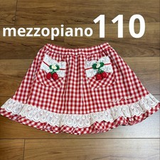 Mezzopiano 110 Red Checkered Skirt