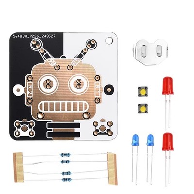 Robot LED Elektronik DIY Kit LED Leuchtmodul Anfänger Lernschweißen Spaß O3V7