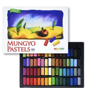 NEW MUNGYO Soft Pastels 64 Vibrant Smooth, Blendable Artist Colors Square Sticks