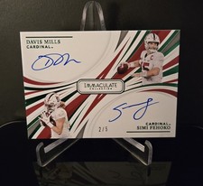 #'ed/5 AUTO 🔥 DAVIS MILLS SIMI FEHOKO RC SSP 2021 Panini Immaculate Collection