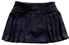 POLO RALPH LAUREN Toddler Girl Pleated Skort, Size 3/3T, Navy Blue, Ponte Knit