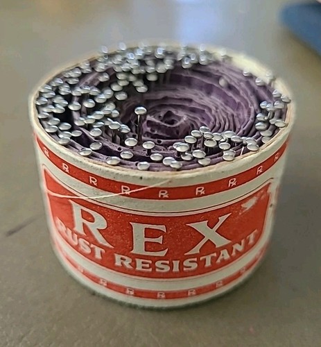 Vintage REX Rust Resistant Desk Pins  No. 17 Made in USA Partial Package 