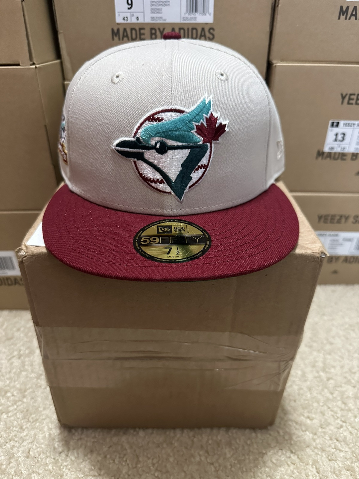 Exclusive Toronto Blue Jays 10th Anniversary Stone Dome Two Tone Hat 7 1/2 by Hat Club-image