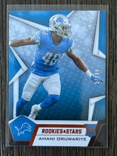 Amani Oruwariye 2019 Panini Rookies & Stars Football Orange Rookie /99 Lions
