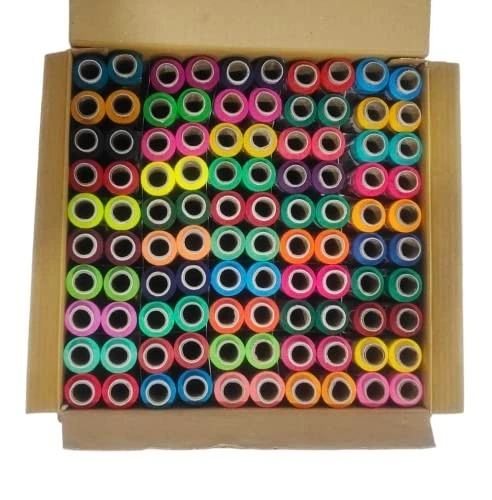 Threads Polyester Sewing Threads 100 pcs Set | 180M Each | Multicolor Box X-1 - Image 2 of 4