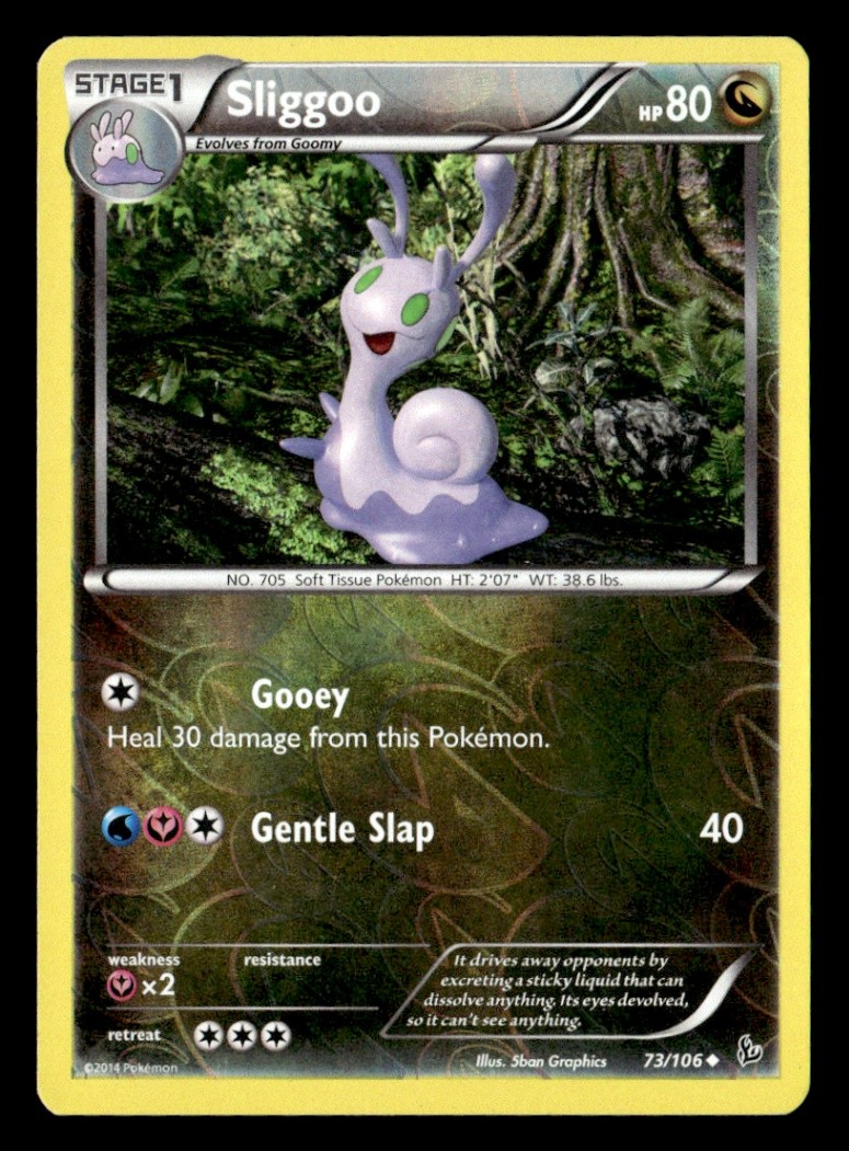 Sliggoo Uncommon Reverse Holo XY - Flashfire 73/106 LP Pokémon TCG
