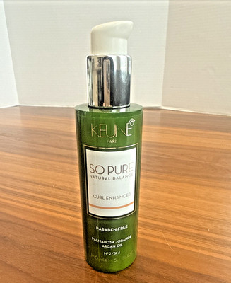 Keune So Pure Curl Enhancer 5.1 oz Palmarosa Orange Argan Oil Bottle Wear New