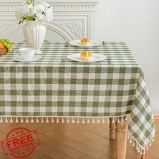 MoiNubone Green Gingham Tablecloth 55" Square