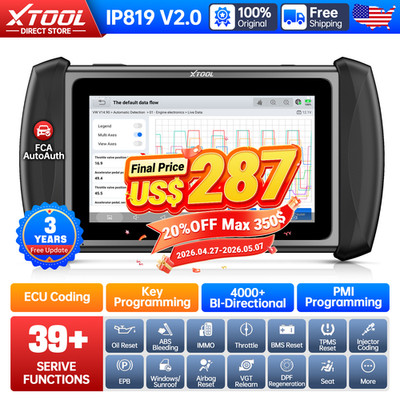 XTOOL IP819 Car OBD2 Scanner Full System Auto Diagnositc Tool 39+Reset Code PMI