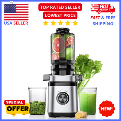 Cold Press Juicer Machine Slow Masticating Wide Feed Chute High Juice Yield