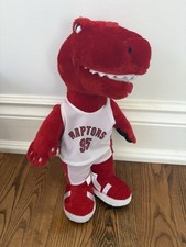 Toronto Raptors Basketball The Raptor Red Velociraptor 13” Mascot #95 Ganz Plush