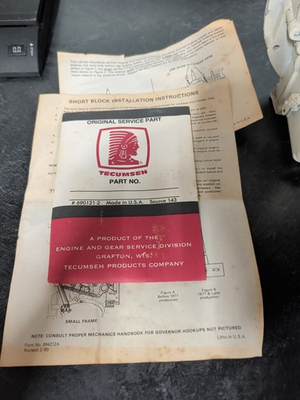 #ad #ad Tecumseh Short Block Engine #750458A NOS OEM $225.99