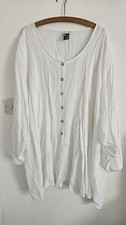 DAWN FRENCH Sixteen47 1647 White Soft Dress Tunic Top Blouse Size M 