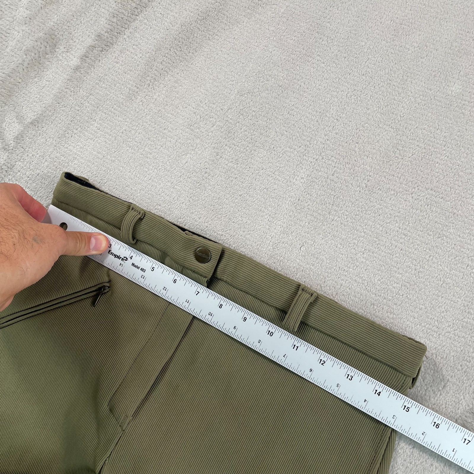 TUFF RIDER  Equestrian Breeches Pants Women 28 Green Horse Riding Full Seat