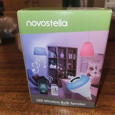 NEW Novostella LED Wireless Bulb Speaker w/ Remote, Many Color Options