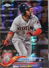 Marketplace image: 2018 Topps Chrome #73 Francisco Lindor SuperFractor /1 Baseball EX