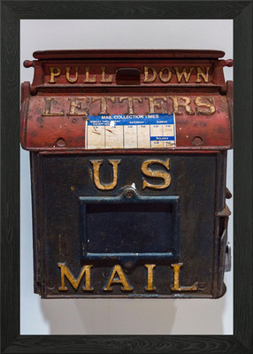 US Mail 1890er Outdoor Box gerahmt Wandbild Poster Leinwanddruck Bild