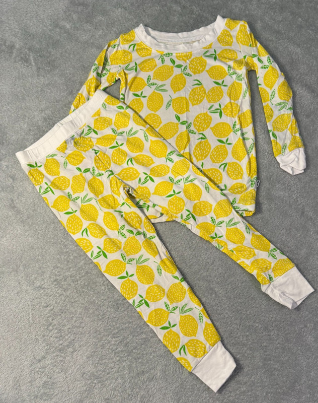 Little Sleepies Lemons Bamboo 2-Piece Pajamas 12–18M (Free S/H)