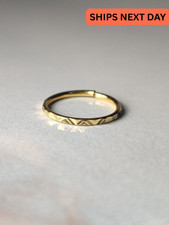 Gold Textured Nose Ring • Minimalist Hoop Nose Piercing • Lightweight Nose Ring