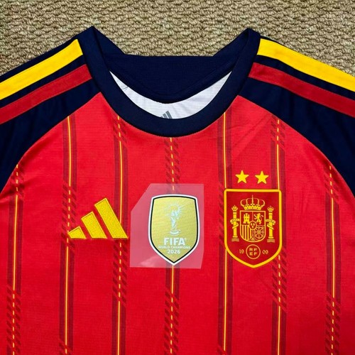 Spain 2 Star Soccer Jersey Home Red Football Shirt National Team World Cup