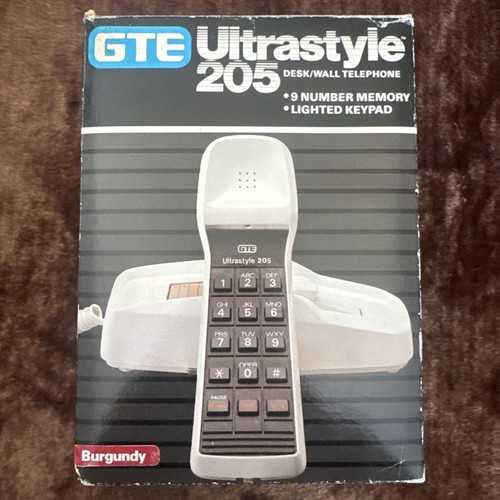 Vintage GTE Ultrastyle 205 1986 Drucktastentelefon weiß