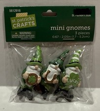 St. Patricks  Mini Gnomes Set Of 3  NEW