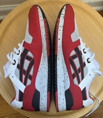 ASICS Gel-Lyte III NS White Black Red Mens Size 11 Running Shoes No Insoles, Box