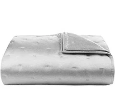 Hotel Collection Glint Full / Queen Quilted Coverlet Silver New out of Package