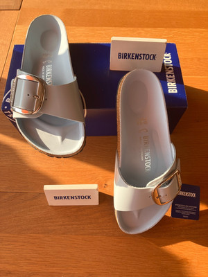 Birkenstock Madrid Big Buckle Baby Blue High Shine Gr. 39 normal NEU OVP