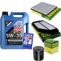 Mann Inspektionspaket 5L Liqui Moly Longtime 5W-30 FüR Chevrolet Spark 1.0 1.2