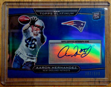 Aaron Hernandez 2010 Topps Platinum Blue Refractor Auto #69 /599