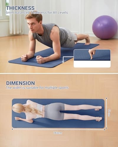 Tapis de Fitness Anti-dérapant Good Nite en TPE Amortissant pour Pilates - 2