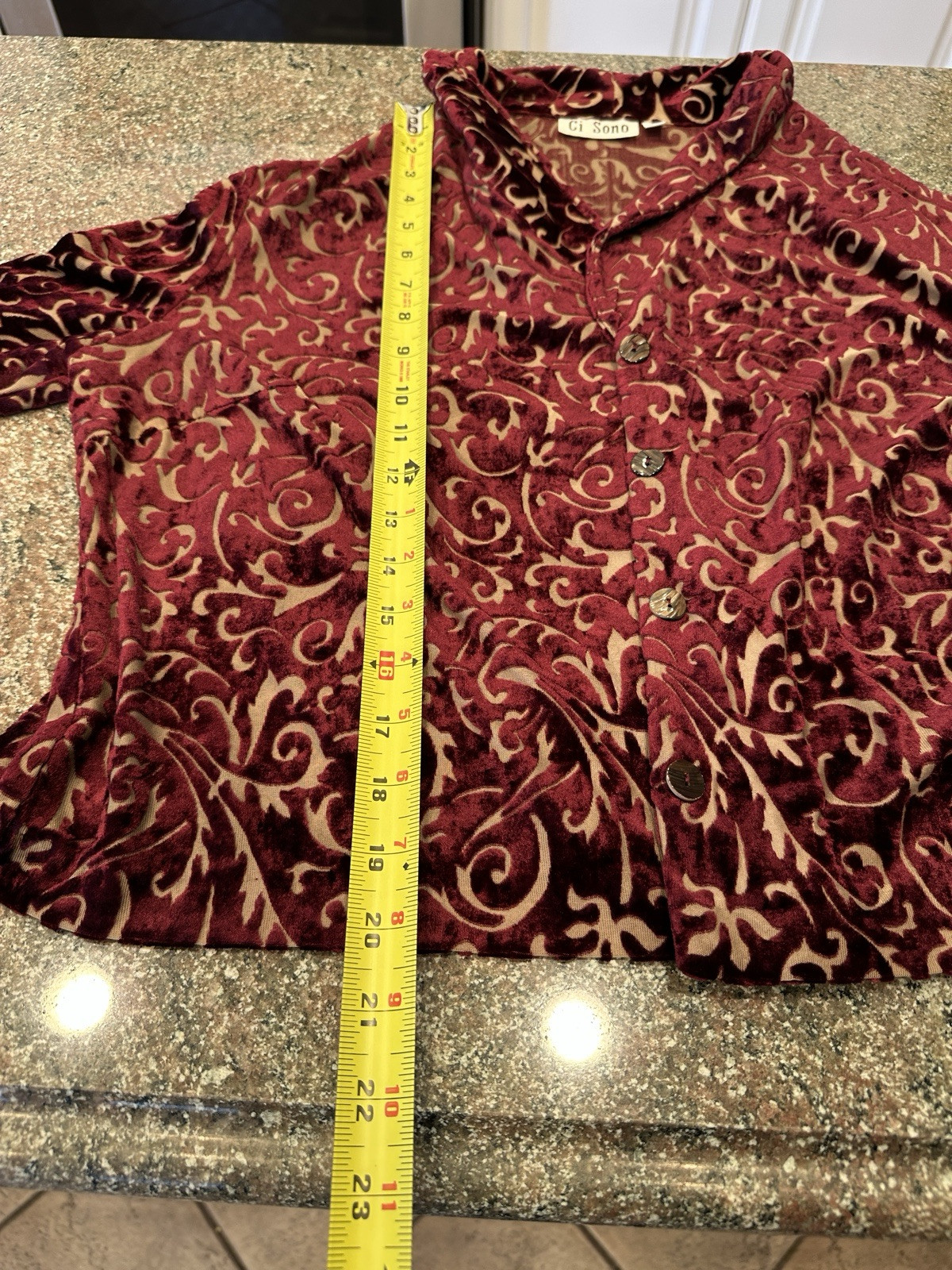 Ci Sono Size M/L Crush Velvet  Burgundy Attached  Jacket Formal Holiday Dress