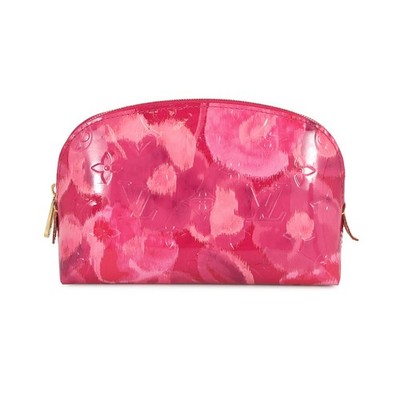 LOUIS VUITTON Pochette Cosmetic Monogram Vernis Leather/Ikat Flower Indian r...