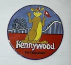 Vintage Kennywood Pittsburgh PA 6” Sign Badge Tin Amusement Park Kenny Kangaroo