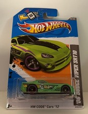 Hot Wheels 06 Dodge Viper SRT10 2012 HW Code Cars Green