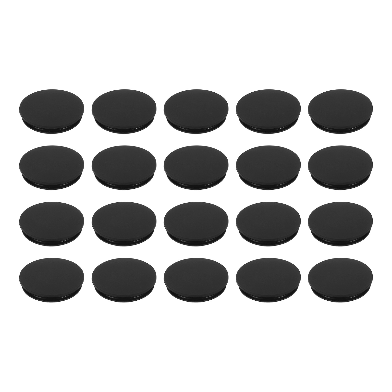 20Pcs Snug Plugs, Rubber Hole Plugs Fit 25mm (0.98 Inch) Hole Dia. Black