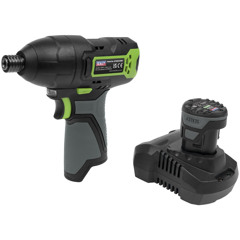 Sealey Cordless Impact Driver 1/4""Hex Drive 10.8V 2Ah SV10.8 Series