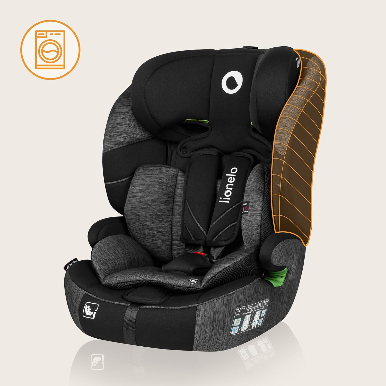 LEVI I-SIZE Seggiolino Auto per Bambini 76-150 Cm Con L'Ultima Norma I-Size R129 foto 5